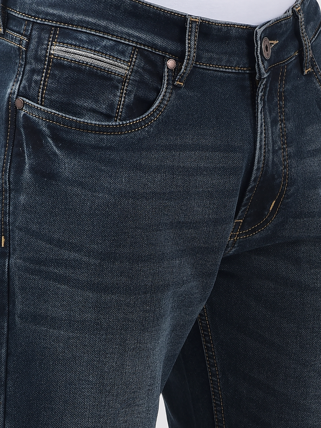 Numero Uno Men Solid Dark Blue Jeans
